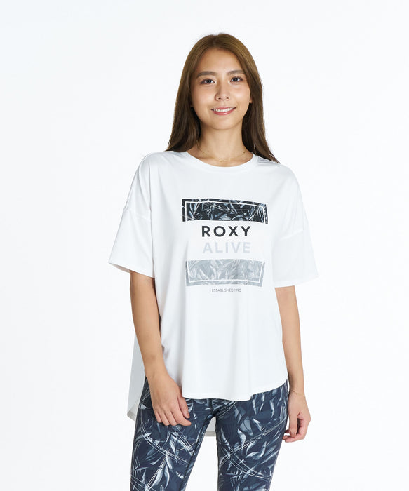 ROXY FITNESS FEEL FREE S/S TEE 後長前短圖像T恤 /速乾/抗UV/水陸兩用 【2026年秋冬款】