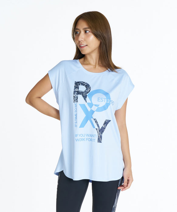ROXY FITNESS FEEL FREE RAGLAN S/S TEE ラグランチュニックTシャツ /速乾/UVカット/水陸両用 【2026年秋冬モデル】