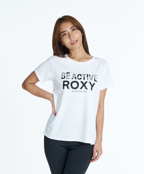 ROXY FITNESS BE ACTIVE S/S TEE 箔MIXプリントTシャツ /速乾/UVカット/水陸両用 【2026年秋冬モデル】
