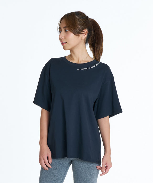 ROXY FITNESS KEEP IT GOING S/S TEE ラインメッセージロゴTシャツ /速乾/UVカット 【2026年秋冬モデル】