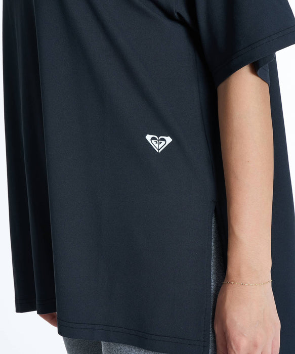 ROXY FITNESS ONE FINE DAY S/S TEE 方形文字Logo T恤 /快乾/抗UV/水陸兩用 【2026年秋冬款】