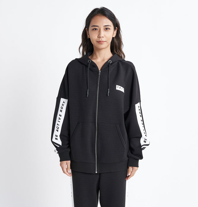 【BUY 2 20%OFF】【OUTLET】Roxy 速乾、UVカット ジップパーカー UP BEAT ZIP HOODIE