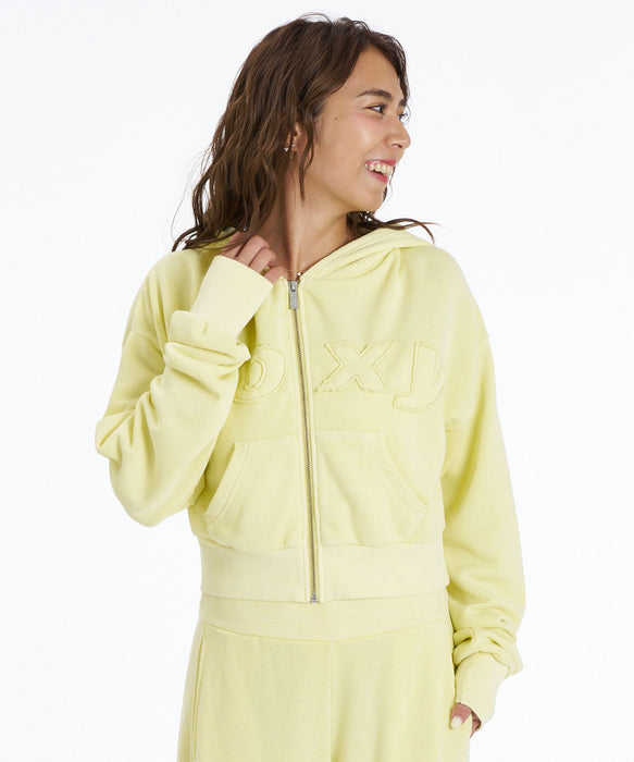 ROXY SALT FADE ZIP パッチロゴ ジップフーディ スウェットパーカー 【2026年秋冬モデル】