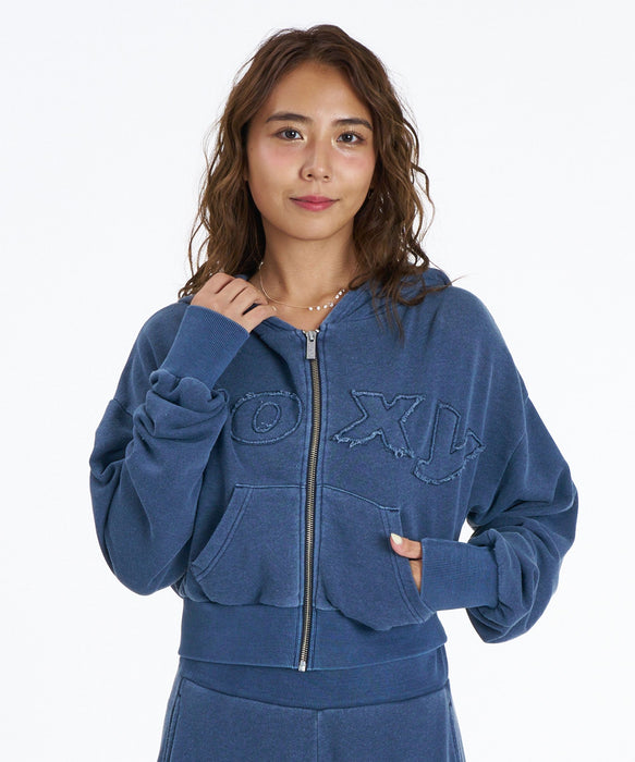 ROXY SALT FADE ZIP パッチロゴ ジップフーディ スウェットパーカー 【2026年秋冬モデル】