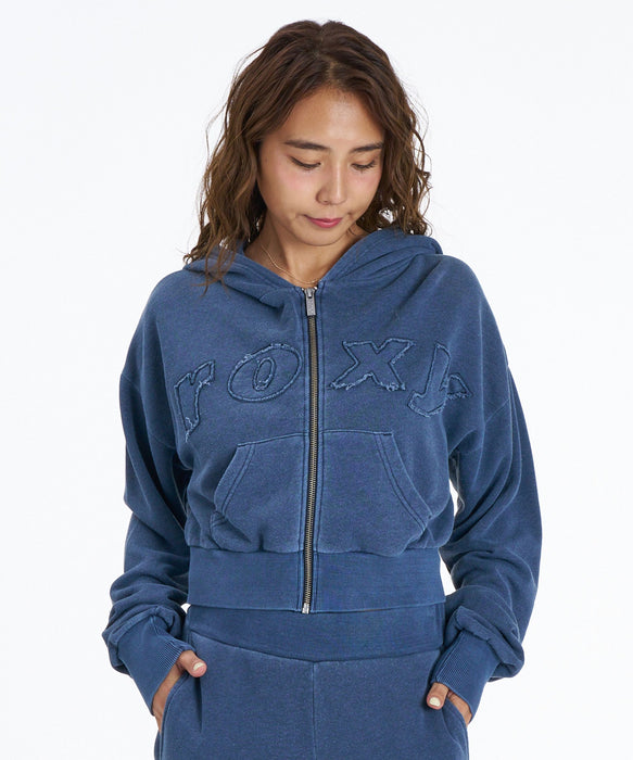 ROXY SALT FADE ZIP パッチロゴ ジップフーディ スウェットパーカー 【2026年秋冬モデル】