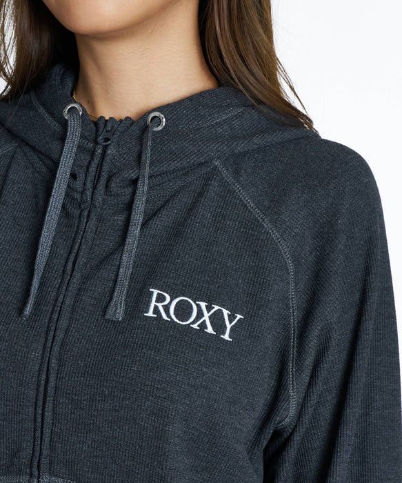 ROXY FITNESS GENTLE FLOW HOODIE コラーゲン・アミノ酸配合 モイストジップフーディ パーカー 【2026年秋冬モデル】