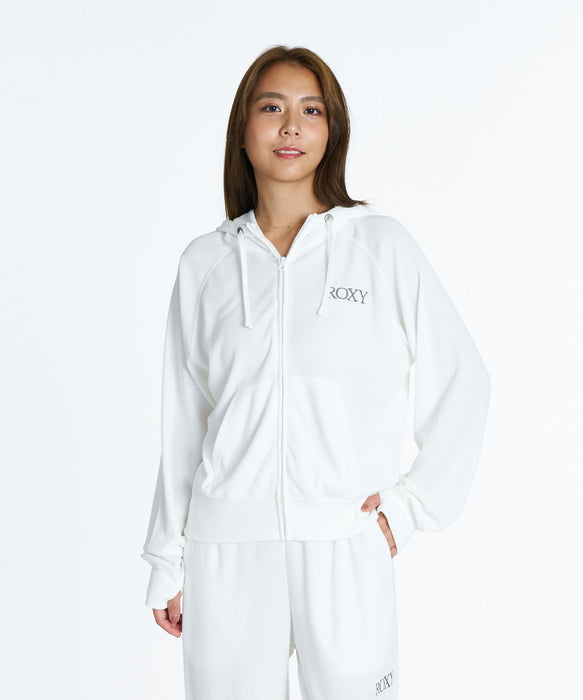 ROXY FITNESS GENTLE FLOW HOODIE コラーゲン・アミノ酸配合 モイストジップフーディ パーカー 【2026年秋冬モデル】