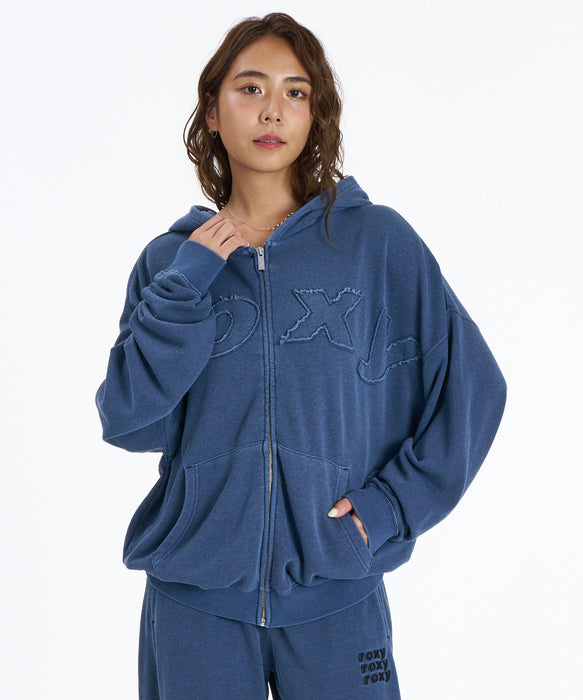 ROXY SALT FADE OVERSIZE ZIP オーバーサイズジップフーディ スウェットパーカー 【2026年秋冬モデル】