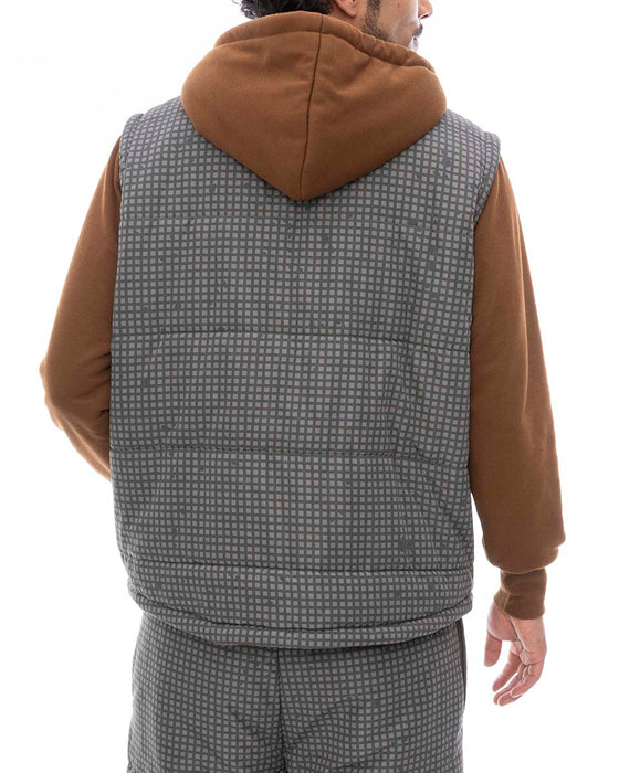 【OUTLET】RVCA メンズ GRANT PUFFER REVERSIBLE ZIP HD パーカー BBW 【2024年冬モデル】