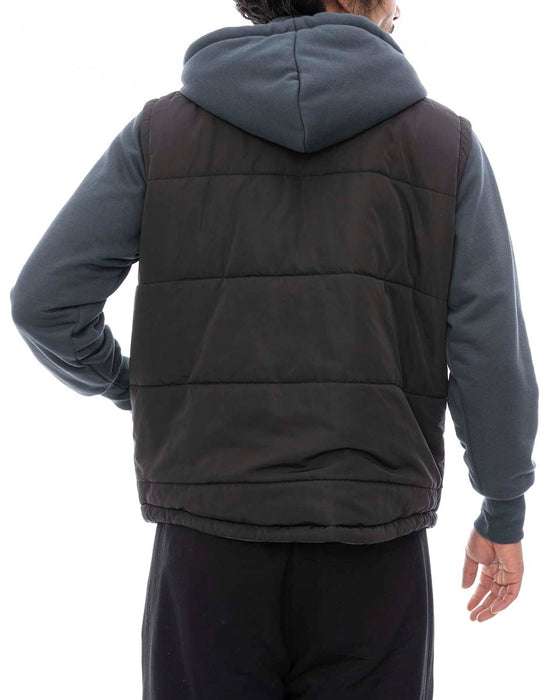 【OUTLET】RVCA メンズ GRANT PUFFER REVERSIBLE ZIP HD パーカー BBW 【2024年冬モデル】