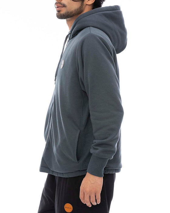 【OUTLET】RVCA メンズ GRANT PUFFER REVERSIBLE ZIP HD パーカー BBW 【2024年冬モデル】