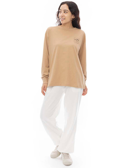 【OUTLET】BILLABONG レディース SWEAT LONG PANTS ロングパンツ BLK 【2024年秋冬モデル】