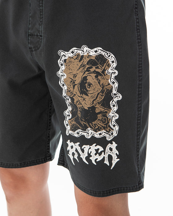 【OUTLET】RVCA メンズ WAYBACK TRUNK ボードショーツ/サーフトランクス BLK【2024年春夏モデル】