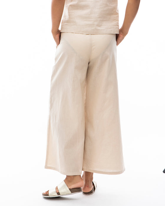 【OUTLET】BILLABONG レディース 【CHILLWEAR】 LINEN COTTON WOVEN LONG PANTS ガウチョパンツ 【2024年夏モデル】