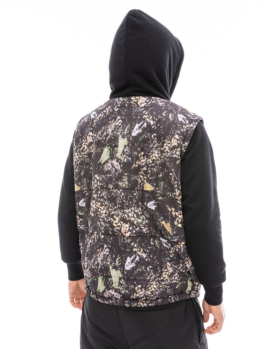【OUTLET】RVCA メンズ GRANT PUFFER REVERSIBLE ZIP HD パーカー BBW 【2024年冬モデル】