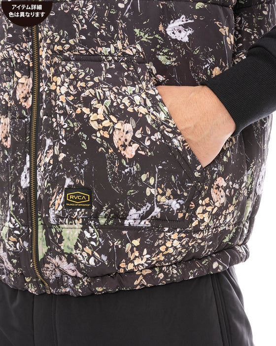 【OUTLET】RVCA メンズ GRANT PUFFER REVERSIBLE ZIP HD パーカー BBW 【2024年冬モデル】