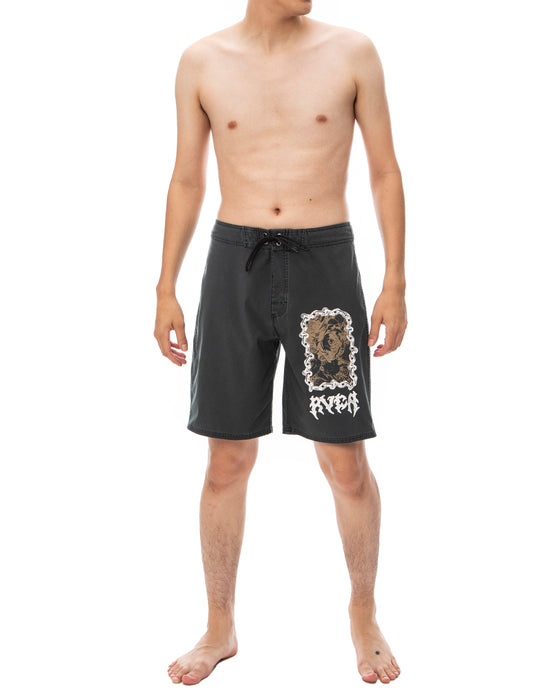 【OUTLET】RVCA メンズ WAYBACK TRUNK ボードショーツ/サーフトランクス BLK【2024年春夏モデル】