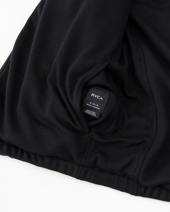 【OUTLET】RVCA メンズ GRANT PUFFER REVERSIBLE ZIP HD パーカー BBW 【2024年冬モデル】