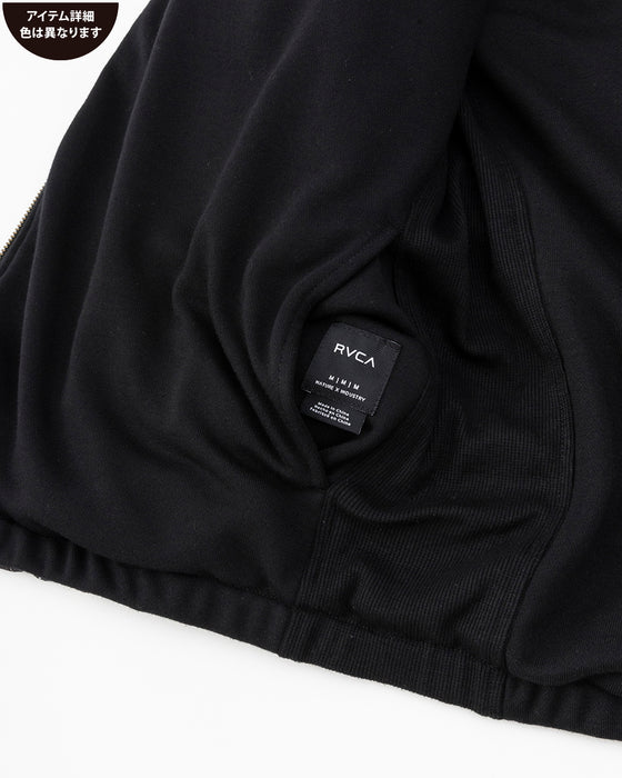 【OUTLET】RVCA メンズ GRANT PUFFER REVERSIBLE ZIP HD パーカー BBW 【2024年冬モデル】