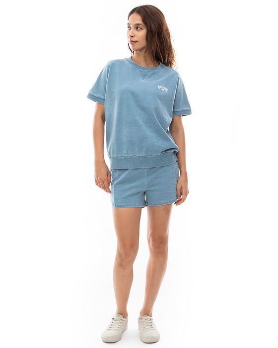 【OUTLET】BILLABONG レディース ARCH LOGO SWEAT WALK SHORTS スウェットショートパンツ 【2024年春夏モデル】