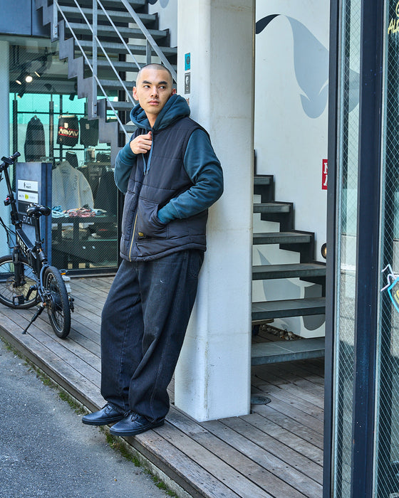 【OUTLET】RVCA メンズ GRANT PUFFER REVERSIBLE ZIP HD パーカー BBW 【2024年冬モデル】