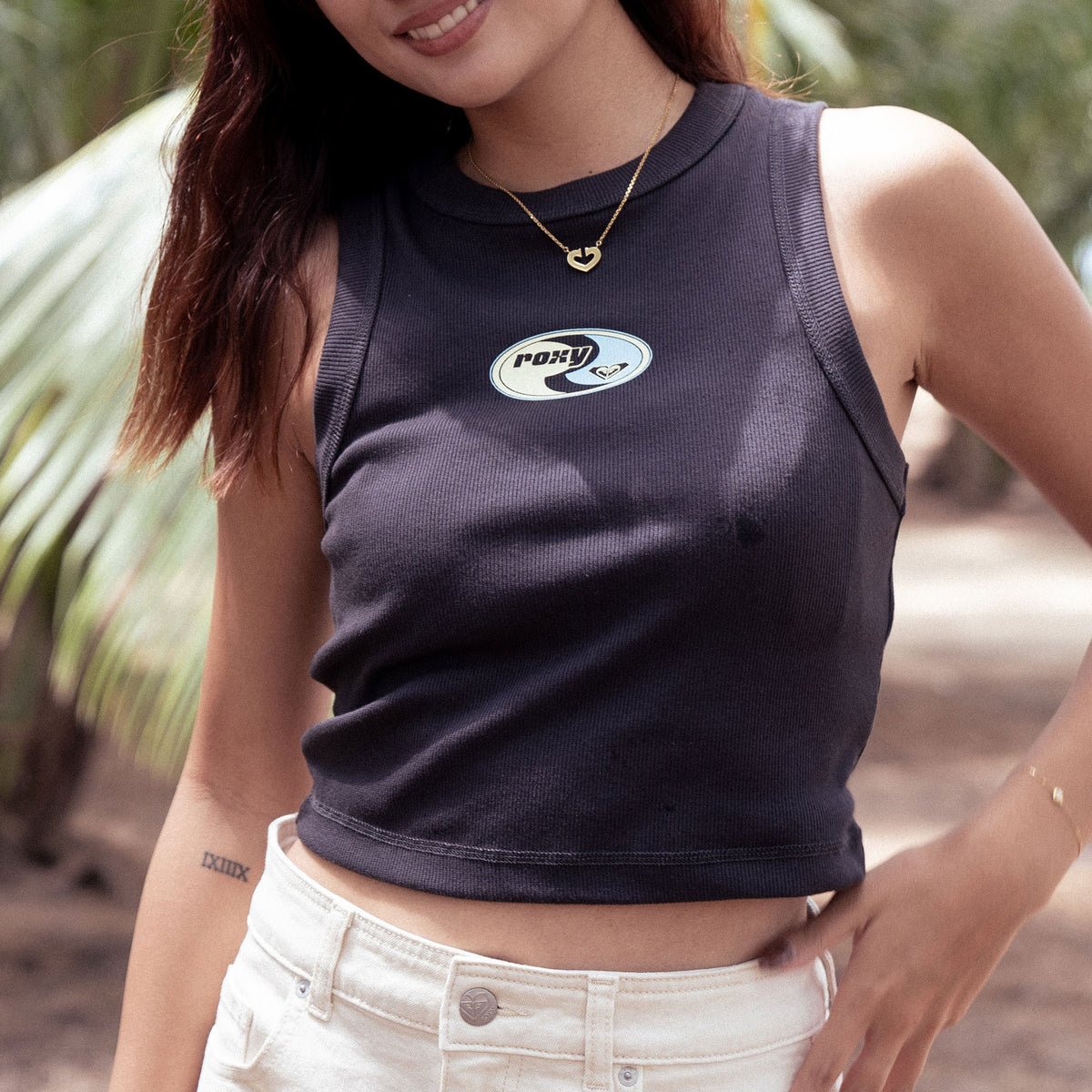 OUTLET】Roxy ICONIC DAYS ウィメンズ タンクトップ 丈短め ショート丈