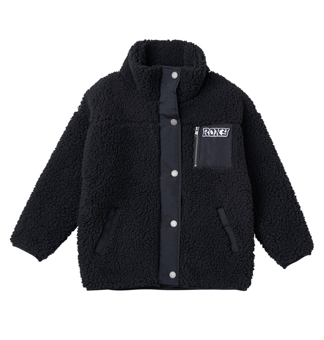 【BUY 2 20%OFF】【OUTLET】Roxy キッズ MINI UPON US ZIP ボアジャケット (100-150cm)