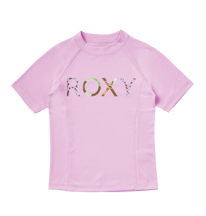 【OUTLET】Roxy キッズ MINI MERMAID LOGO S/S ラッシュガード (100-150cm)