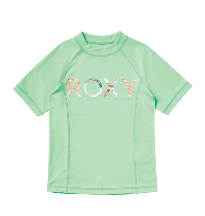 【OUTLET】Roxy キッズ MINI MERMAID LOGO S/S ラッシュガード (100-150cm)