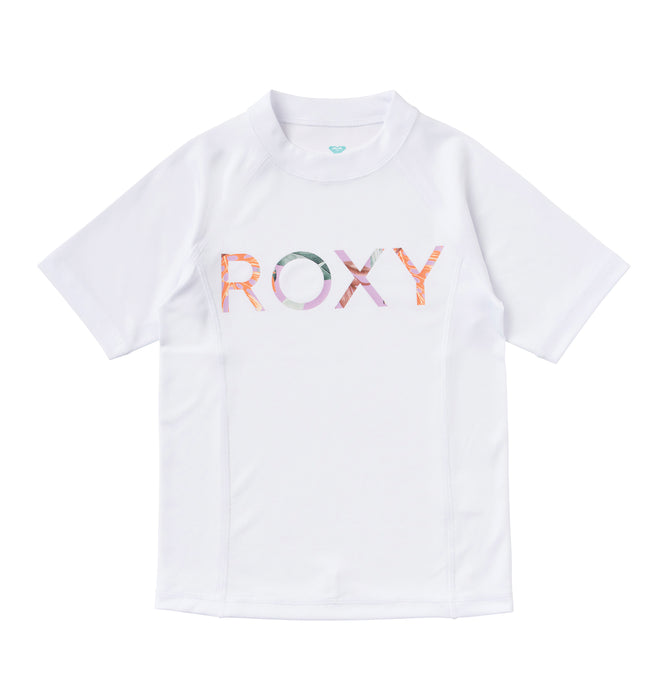 【OUTLET】Roxy キッズ MINI MERMAID LOGO S/S ラッシュガード (100-150cm)