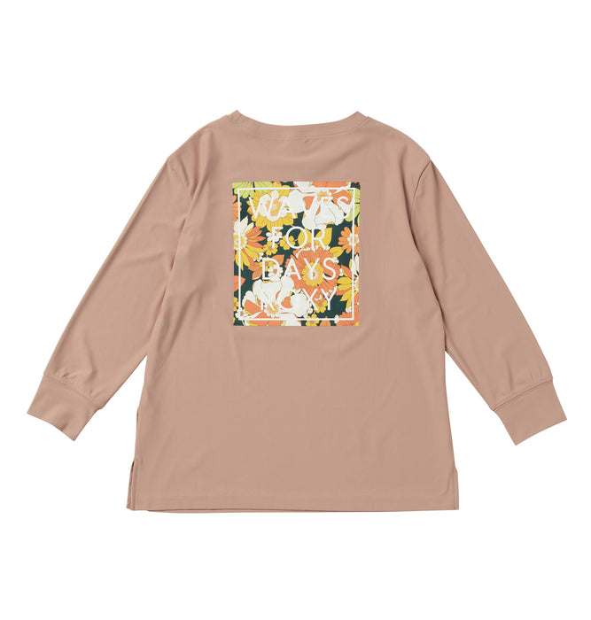 【OUTLET】Roxy キッズ MINI VINTAGE FLOWER L/S TEE ラッシュガード (100-150cm)