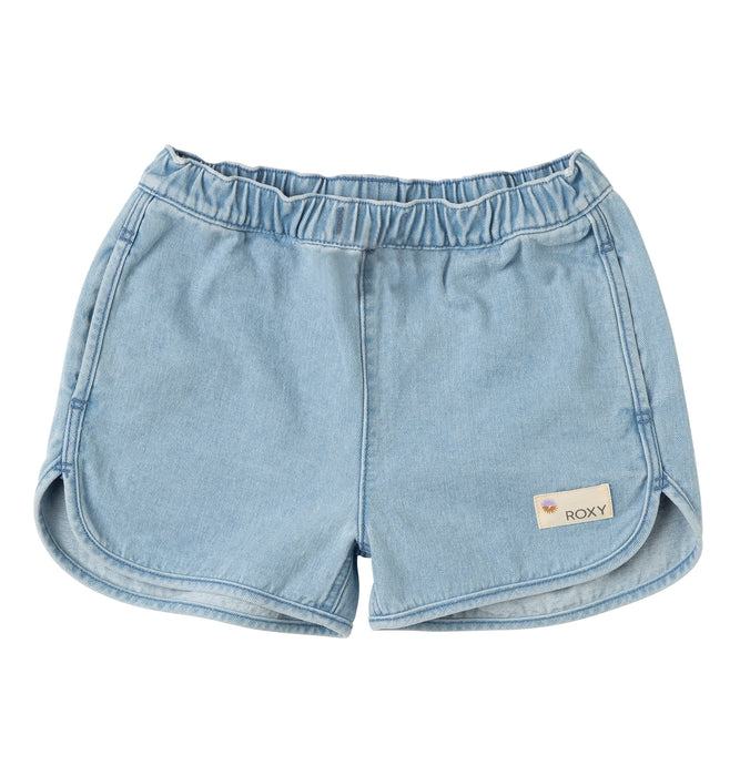 【BUY 2 20%OFF】【OUTLET】Roxy キッズ MINI GRAVEL デニム ショーツ (110-150cm)