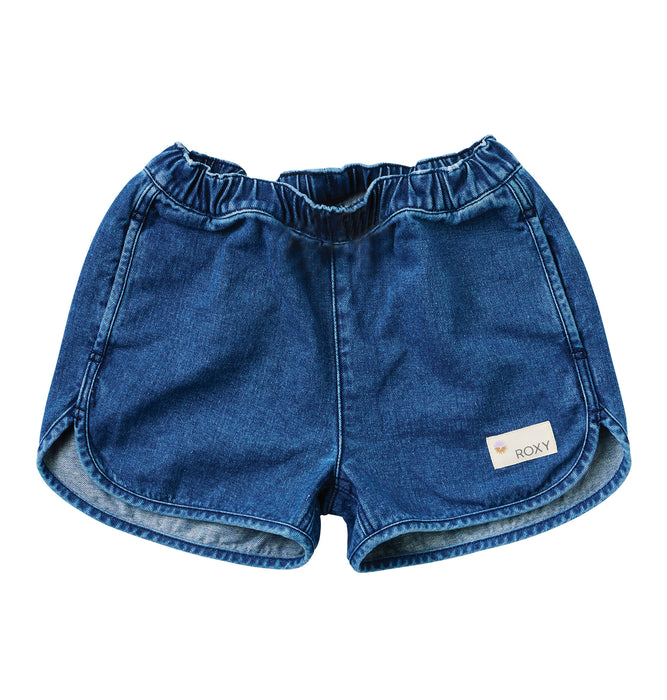 【BUY 2 20%OFF】【OUTLET】Roxy キッズ MINI GRAVEL デニム ショーツ (110-150cm)