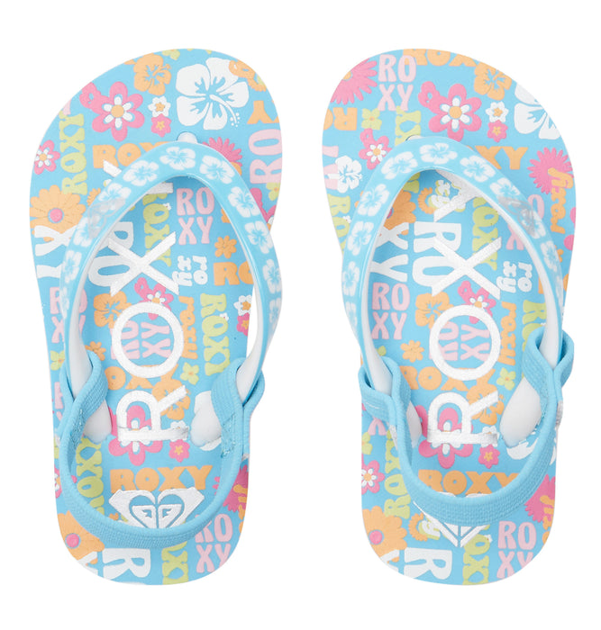 【BUY 2 20%OFF】【OUTLET】Roxy キッズ TW PEBBLES VI ビーチサンダル (12-16cm)