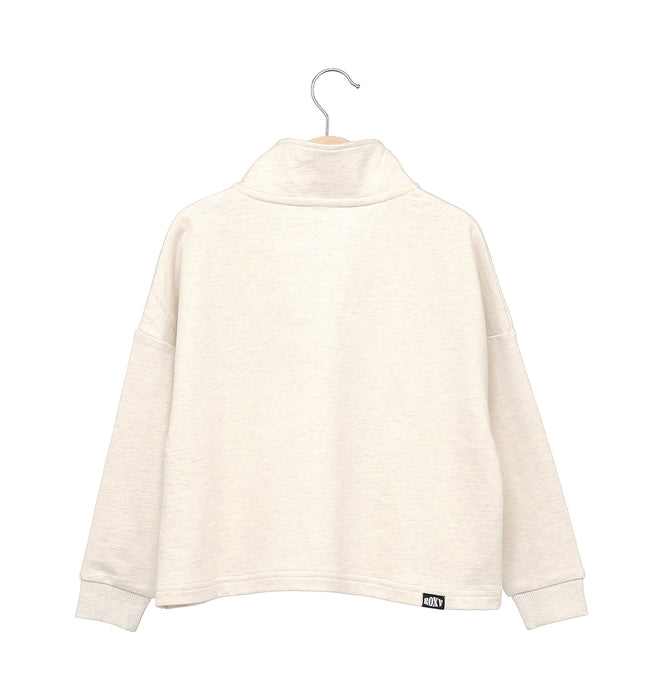 【BUY 2 20%OFF】【OUTLET】Roxy キッズ MINI ROXY BEACH HALF ZIP ハーフジッププルオーバー (100-150cm)