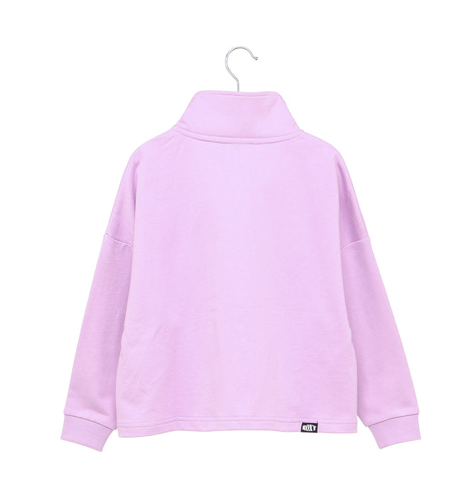 【BUY 2 20%OFF】【OUTLET】Roxy キッズ MINI ROXY BEACH HALF ZIP ハーフジッププルオーバー (100-150cm)