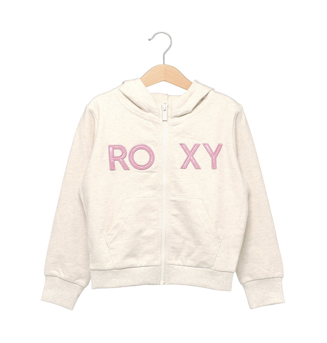 【BUY 2 20%OFF】【OUTLET】Roxy キッズ MINI ROXY ZIP ラメ入り ジップパーカー (100-150cm)