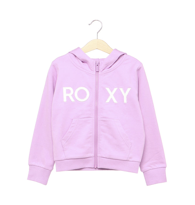 【BUY 2 20%OFF】【OUTLET】Roxy キッズ MINI ROXY ZIP ラメ入り ジップパーカー (100-150cm)