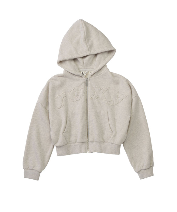 ROXY キッズ MINI SALT FADE ZIP パッチロゴ ジップフーディ スウェットパーカー 【2026年秋冬モデル】
