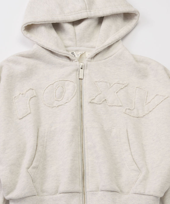 ROXY キッズ MINI SALT FADE ZIP パッチロゴ ジップフーディ スウェットパーカー 【2026年秋冬モデル】
