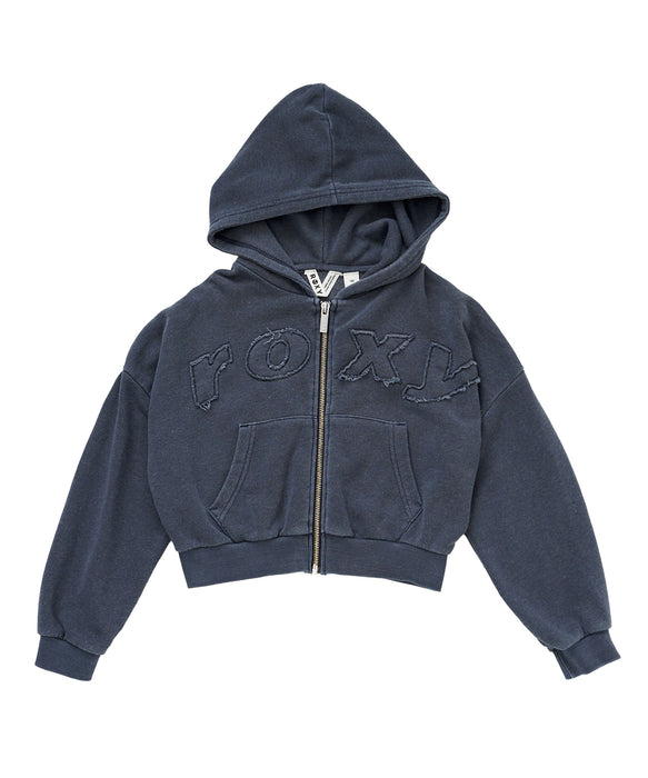 ROXY キッズ MINI SALT FADE ZIP パッチロゴ ジップフーディ スウェットパーカー 【2026年秋冬モデル】