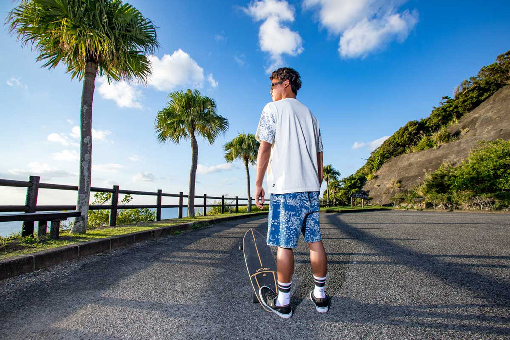 QUIKSILVER メンズ/ユニセックス MERCURY PAISLEY SLEEVE ST 半袖Tシャツ ペイズリー柄 ルーズフィット<MERCURY COLLECTION>【2026年夏モデル】