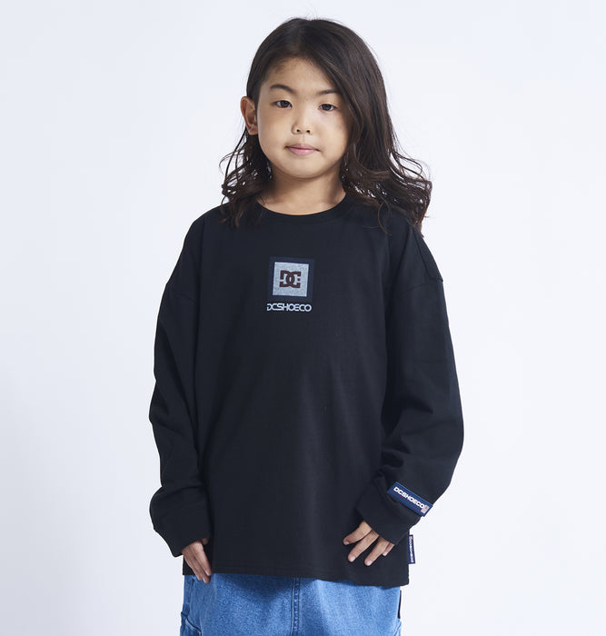 【BUY 2 20%OFF】【OUTLET】DC Shoes 23 KD SQUARE STAR LS キッズ Tシャツ