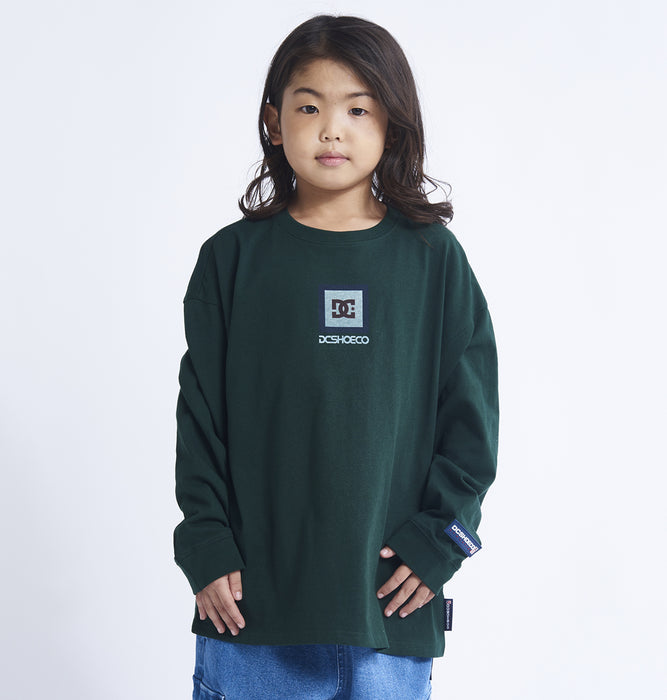 【BUY 2 20%OFF】【OUTLET】DC Shoes 23 KD SQUARE STAR LS キッズ Tシャツ