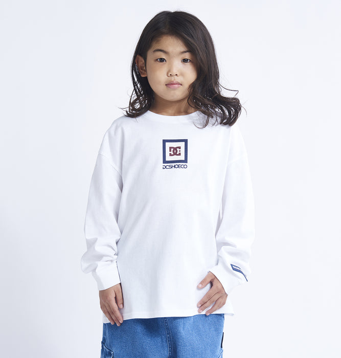 【BUY 2 20%OFF】【OUTLET】DC Shoes 23 KD SQUARE STAR LS キッズ Tシャツ