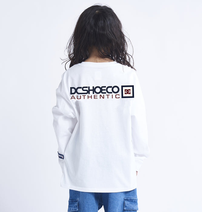 【BUY 2 20%OFF】【OUTLET】DC Shoes 23 KD SQUARE STAR LS キッズ Tシャツ