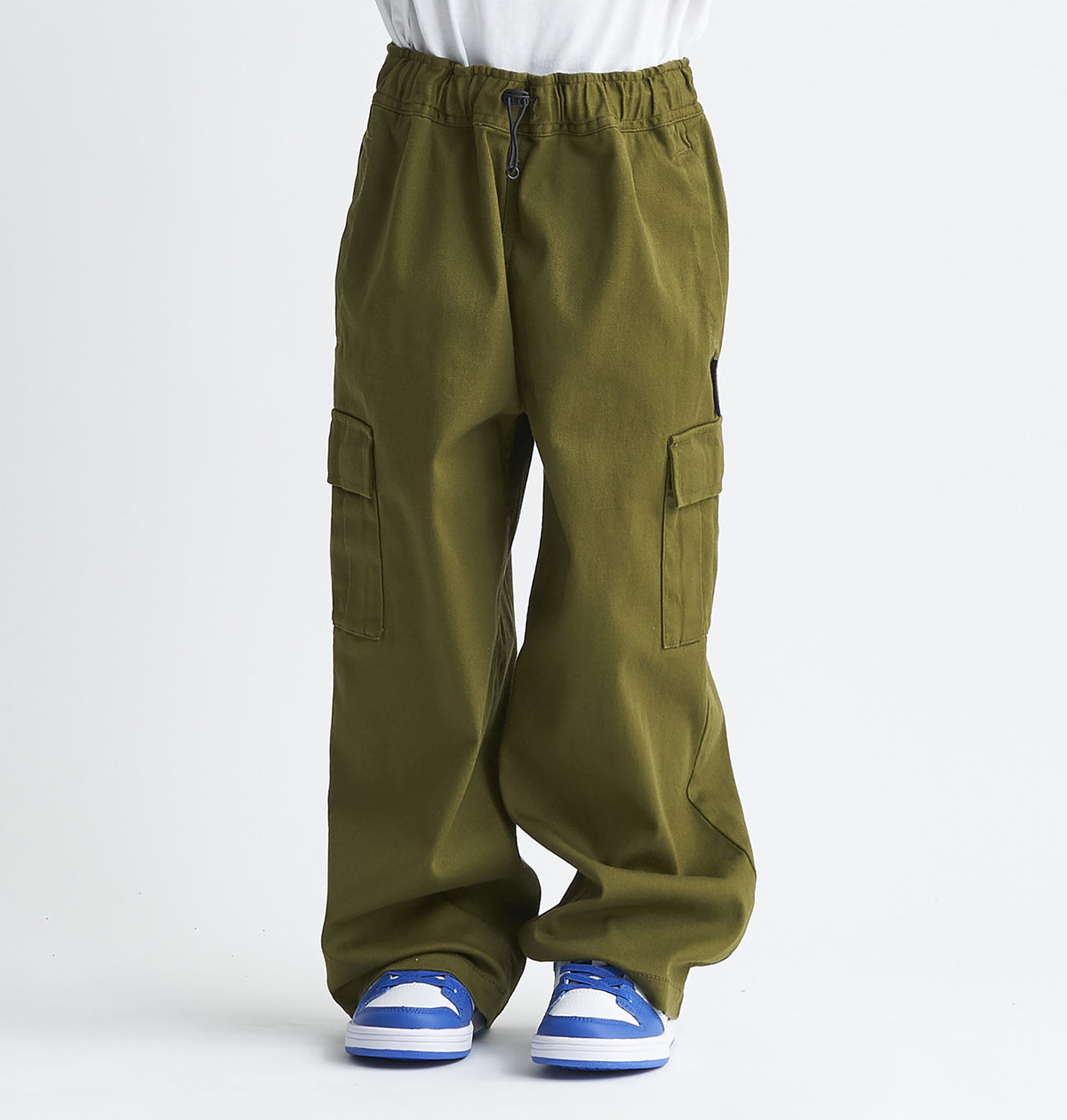 LAID BACK カーゴトラックパンツ ミリタリーテント生地 サイズ2 カーキ OUTLET FAMILY SALE】DC Shoes 24 KD WIDE CARGO PANT キッズ カーゴパンツ