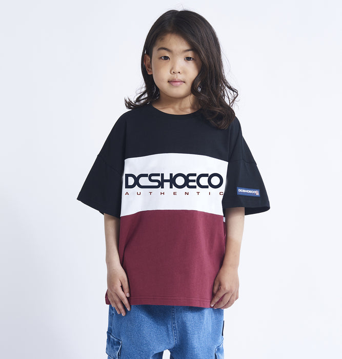 【BUY 2 20%OFF】【OUTLET】DC Shoes 23 KD THREE BLOCK SS キッズ Tシャツ