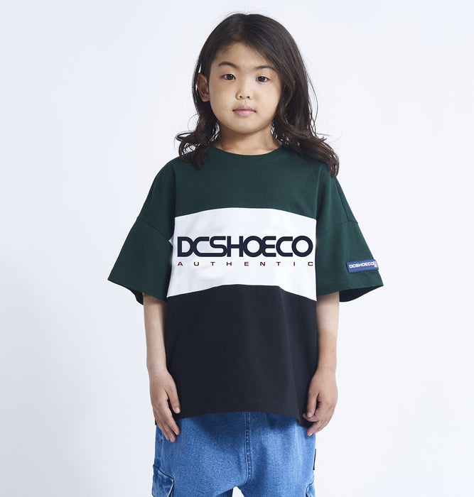 【BUY 2 20%OFF】【OUTLET】DC Shoes 23 KD THREE BLOCK SS キッズ Tシャツ