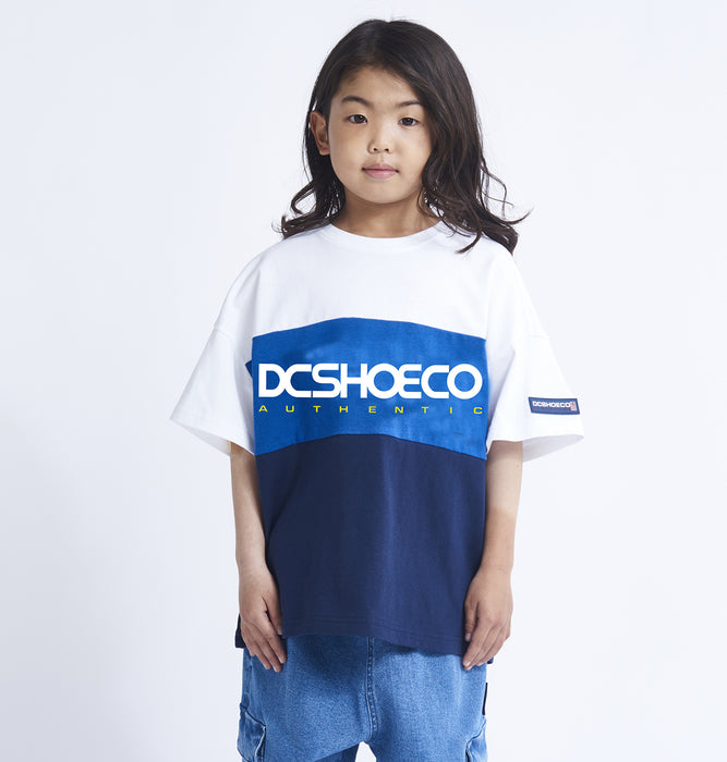 【BUY 2 20%OFF】【OUTLET】DC Shoes 23 KD THREE BLOCK SS キッズ Tシャツ